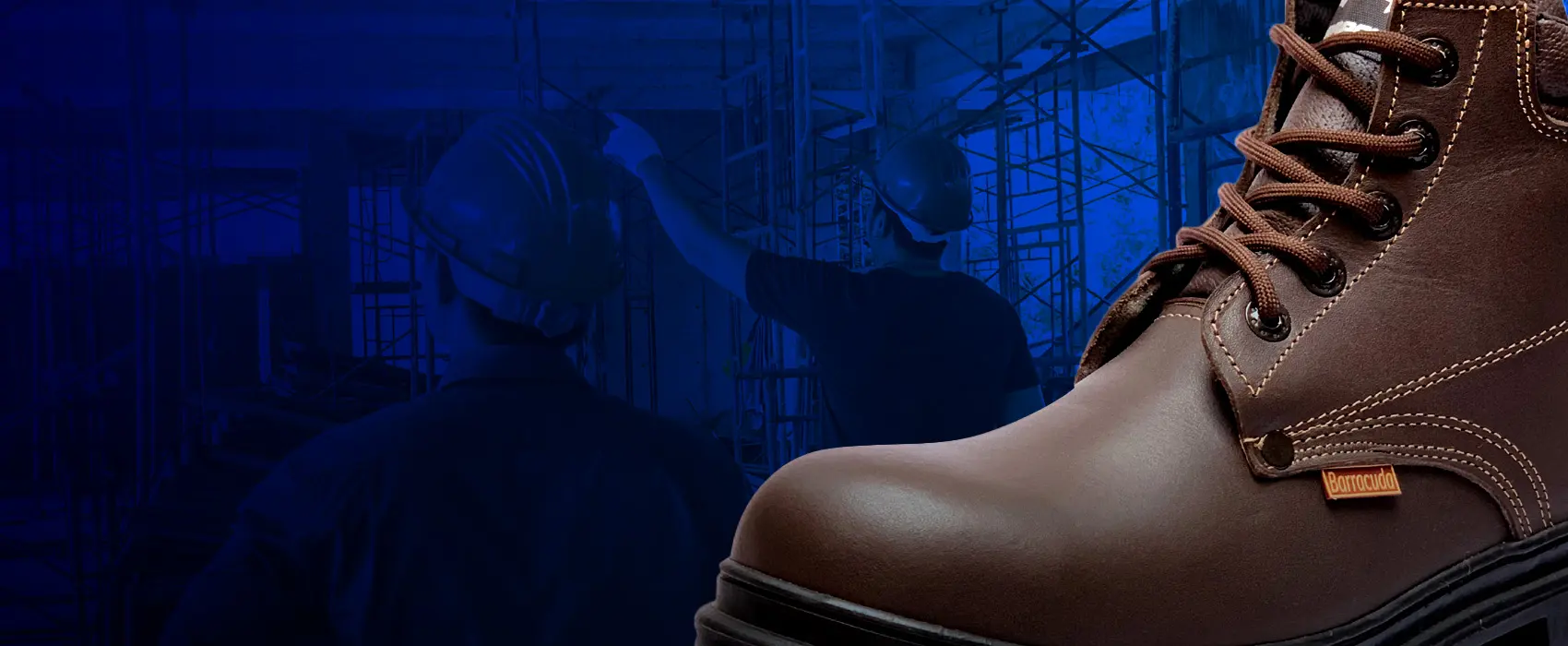 Bota de seguridad industrial Barracuda en obra