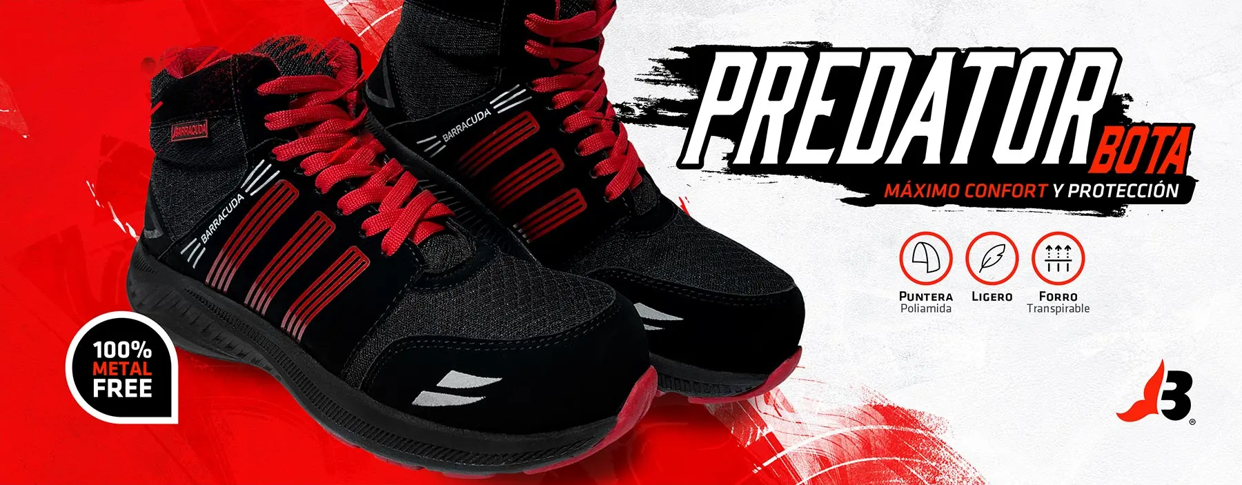 Tenis de seguridad Predator bota Barracuda