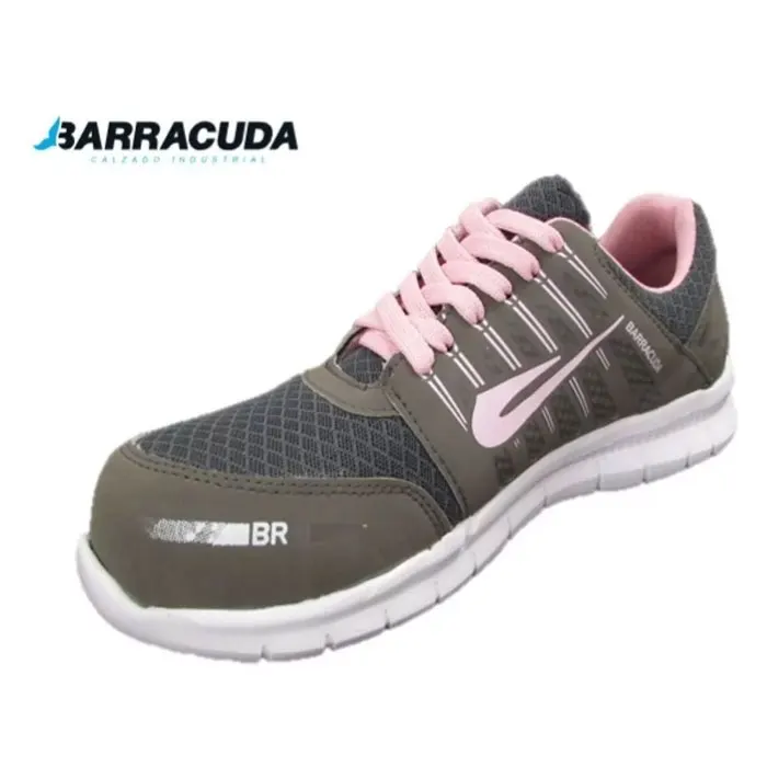 Tenis de seguridad BRD Sport gris/rosa Barracuda