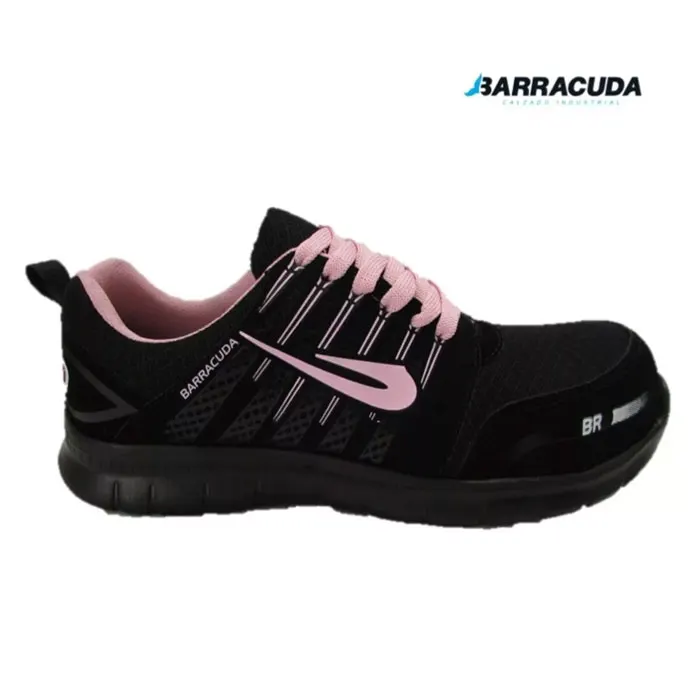 Tenis de seguridad BRD Sport negro/rosa Barracuda