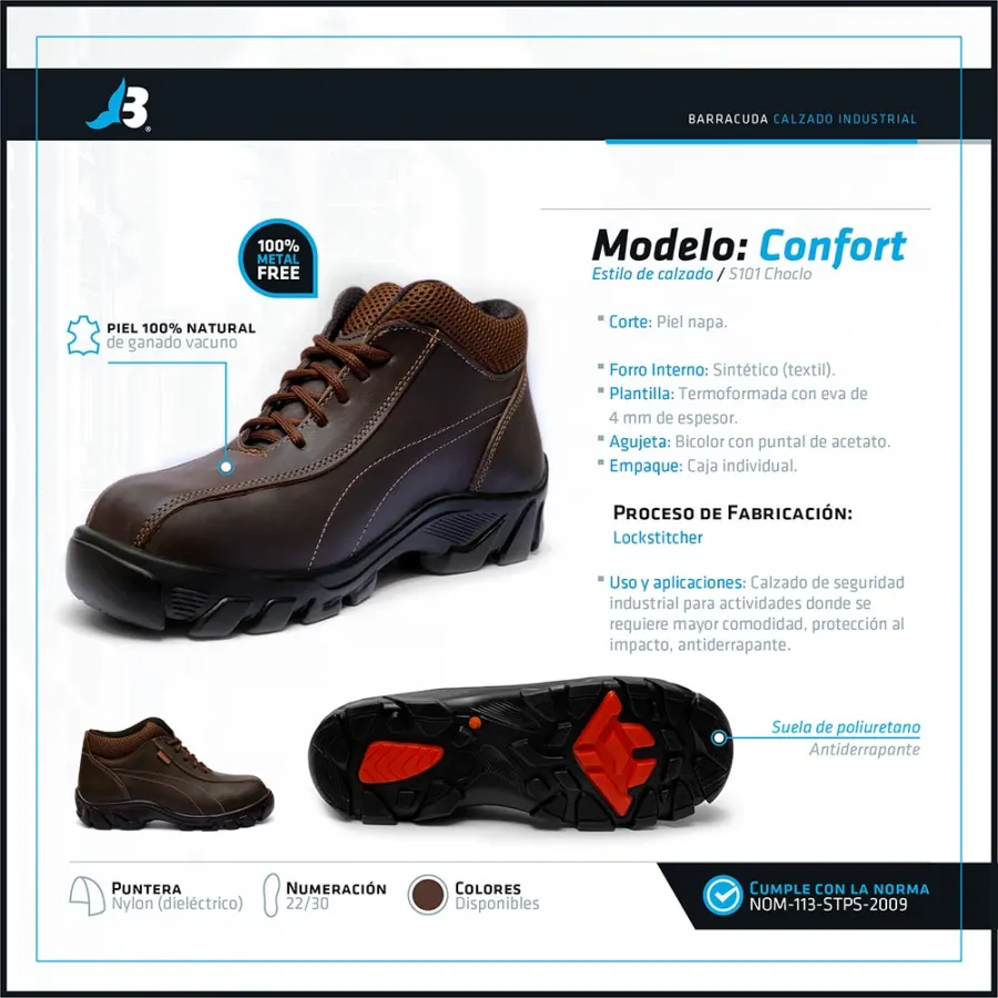Zapato industrial Confort choclo Barracuda · vista 4
